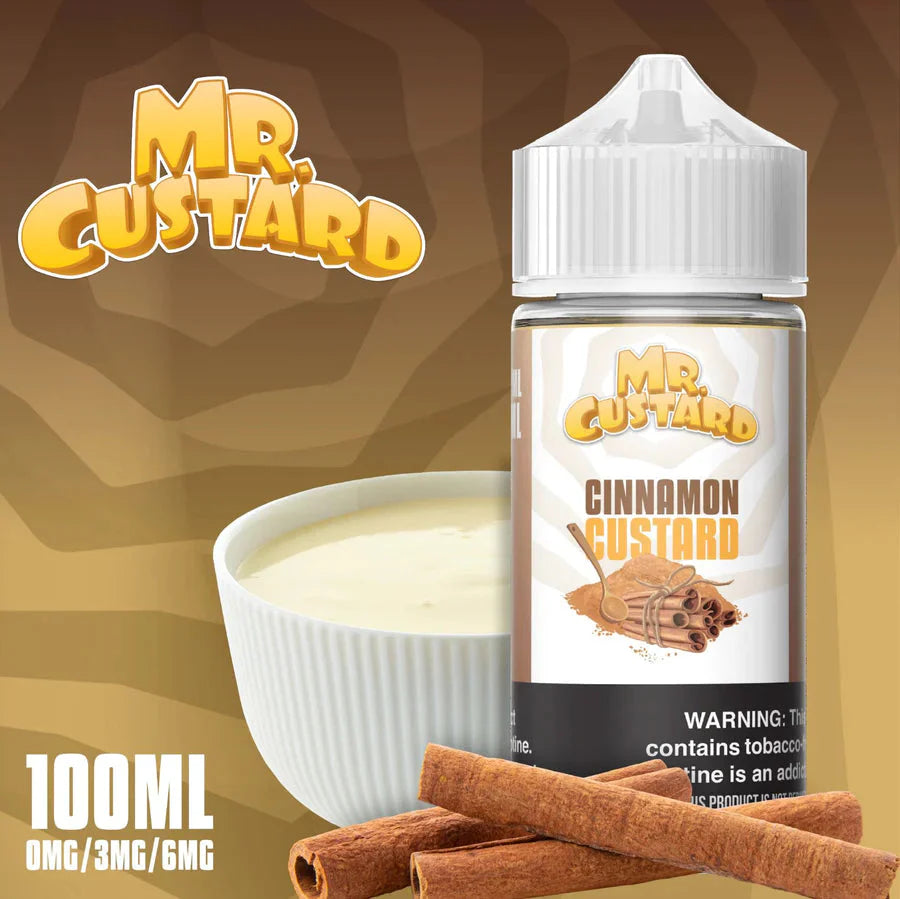 MR CUSTARD E-LIQUID CINNAMON CUSTARD - 100ML - Vape Land