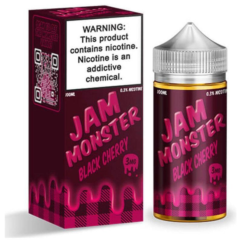 JAM MONSTER E-LIQUID BLACK CHERRY - 100ML - Vape Land