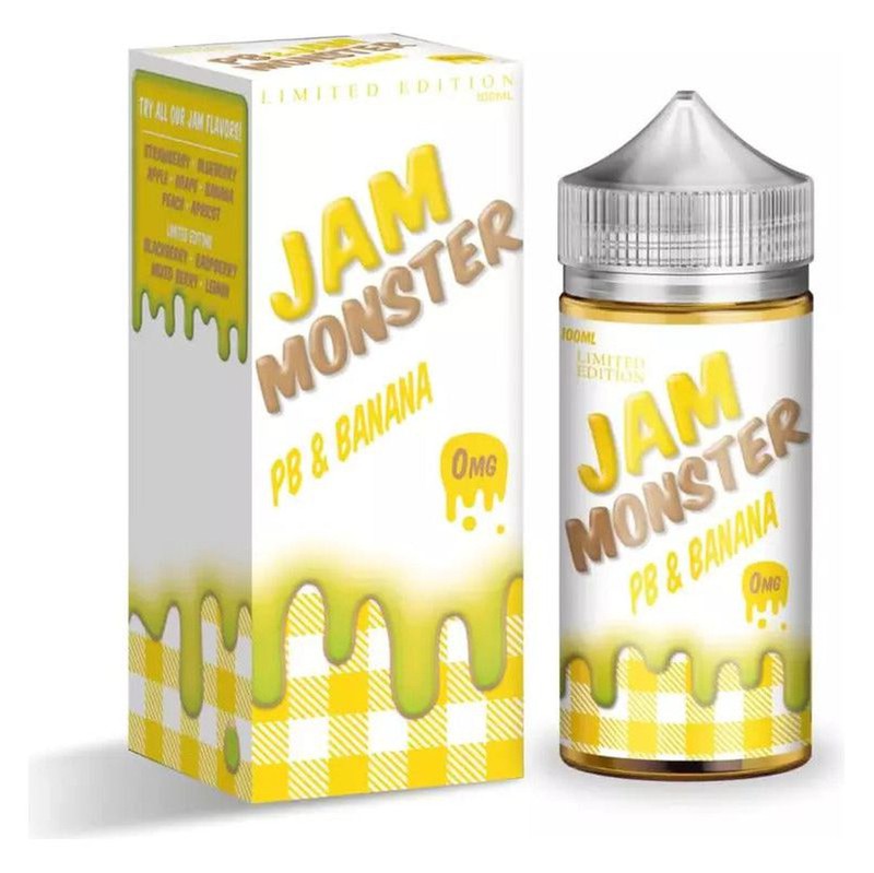 JAM MONSTER E-LIQUID PB&J BANANA - 100ML - Vape Land