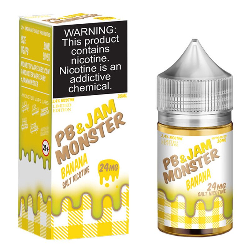 JAM MONSTER SALT PB&J BANANA - 30ML - Vape Land