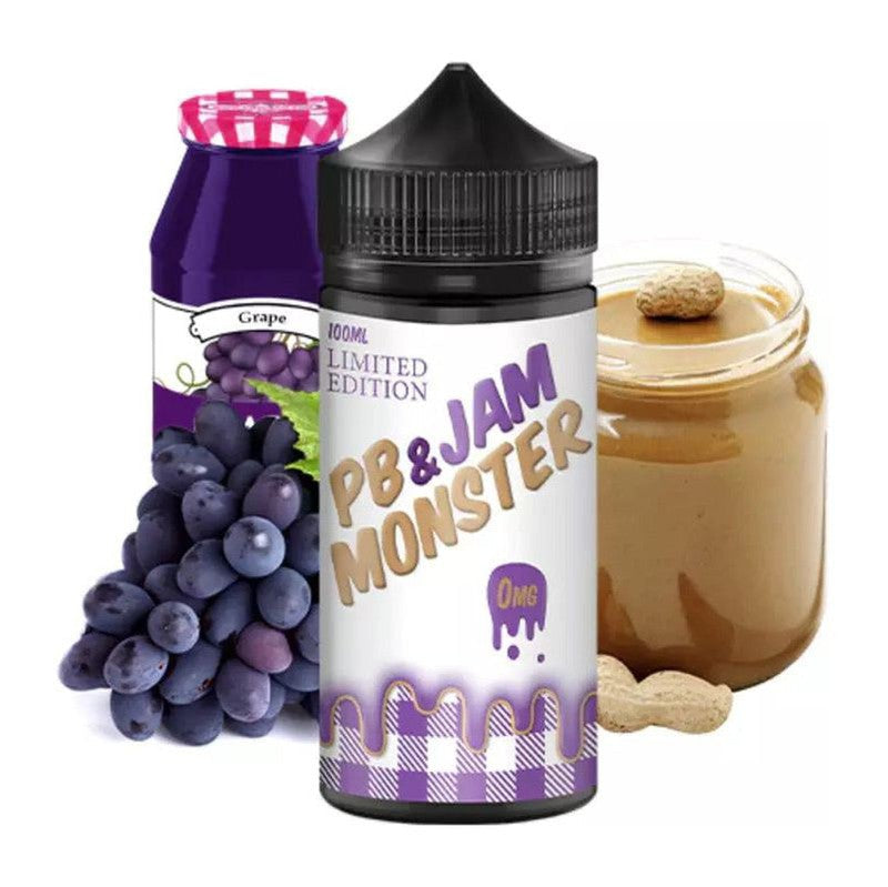 JAM MONSTER E-LIQUID PB&J GRAPE - 100ML - Vape Land