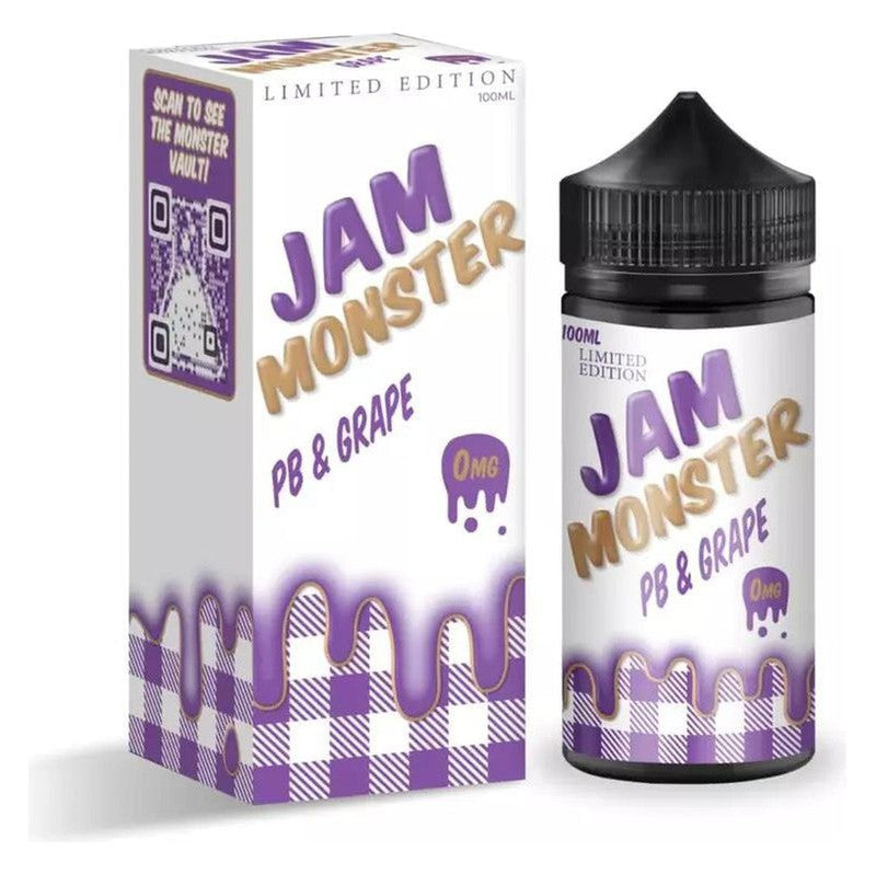 JAM MONSTER E-LIQUID PB&J GRAPE - 100ML - Vape Land