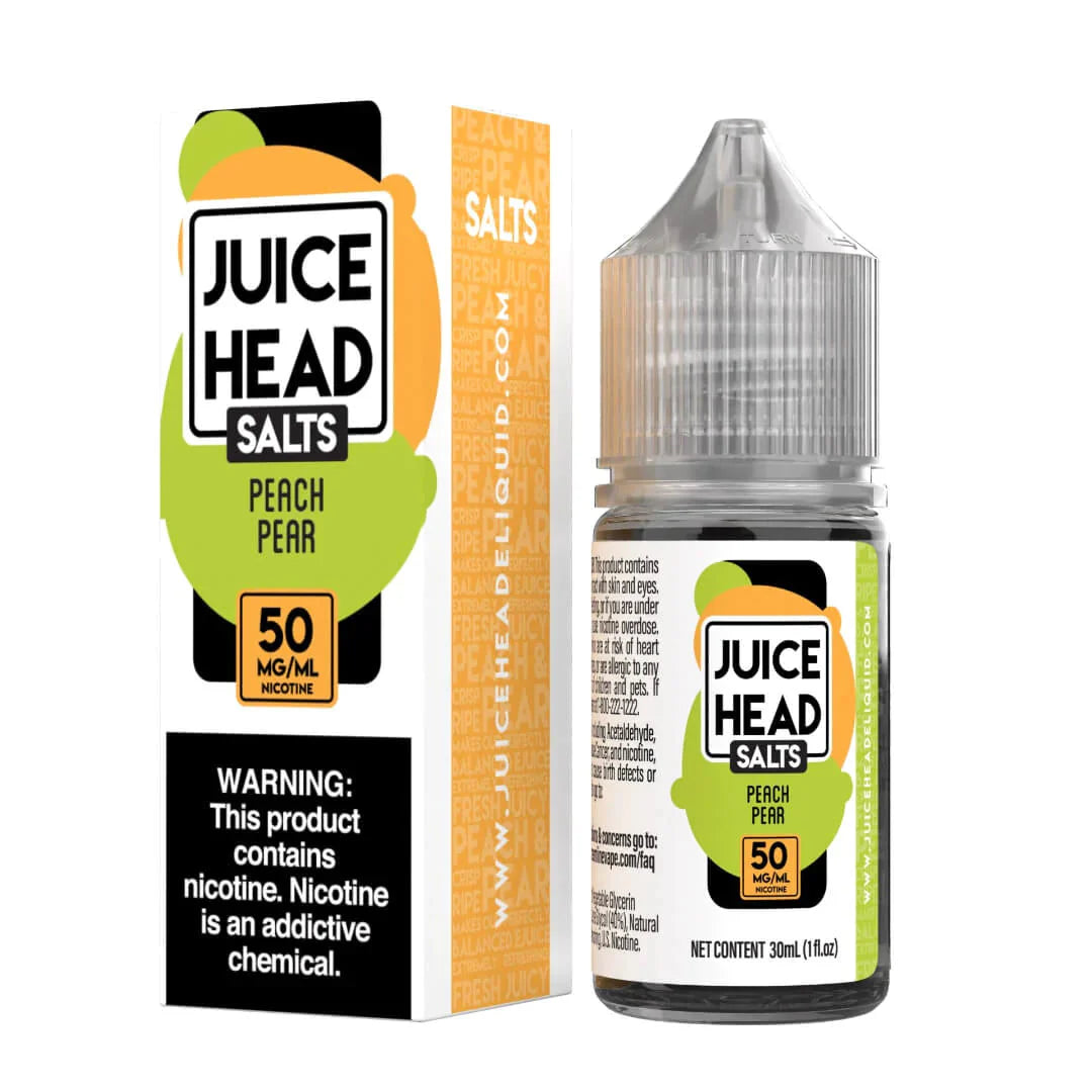 JUICE HEAD SALT PEACH PEAR - 30ML - Vape Land