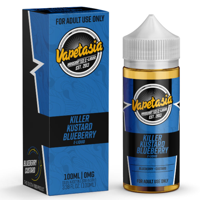 VAPETASIA E-LIQUID KILLER KUSTARD BLUEBERRY - 100ML - Vape Land