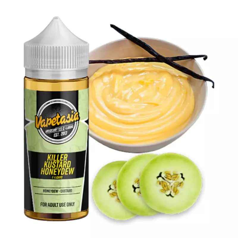 VAPETASIA E-LIQUID KILLER KUSTARD HONEYDEW - 100ML - Vape Land