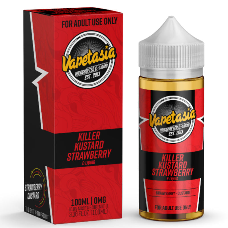 VAPETASIA E-LIQUID KILLER KUSTARD STRAWBERRY - 100ML - Vape Land