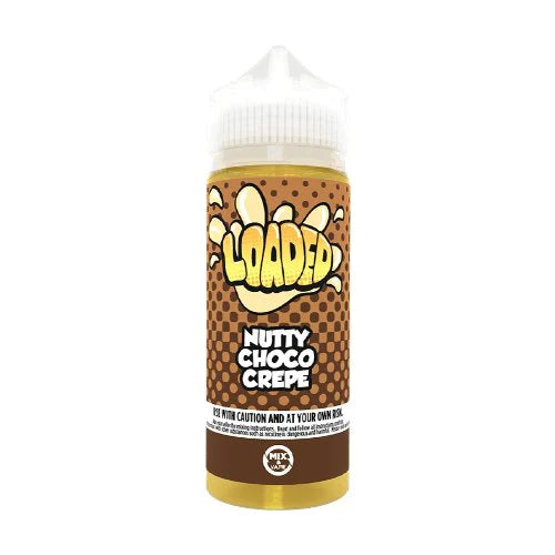 Loaded E-Liquid: Nutty Choco Crepe - Rich & Decadent, 120ml.