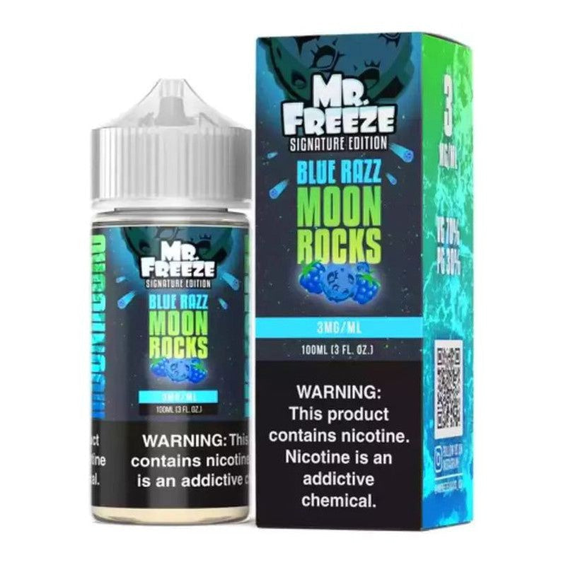 MR FREEZE E-LIQUID BLUE RAZZ FROST MOON ROCKS - 100ML - Vape Land