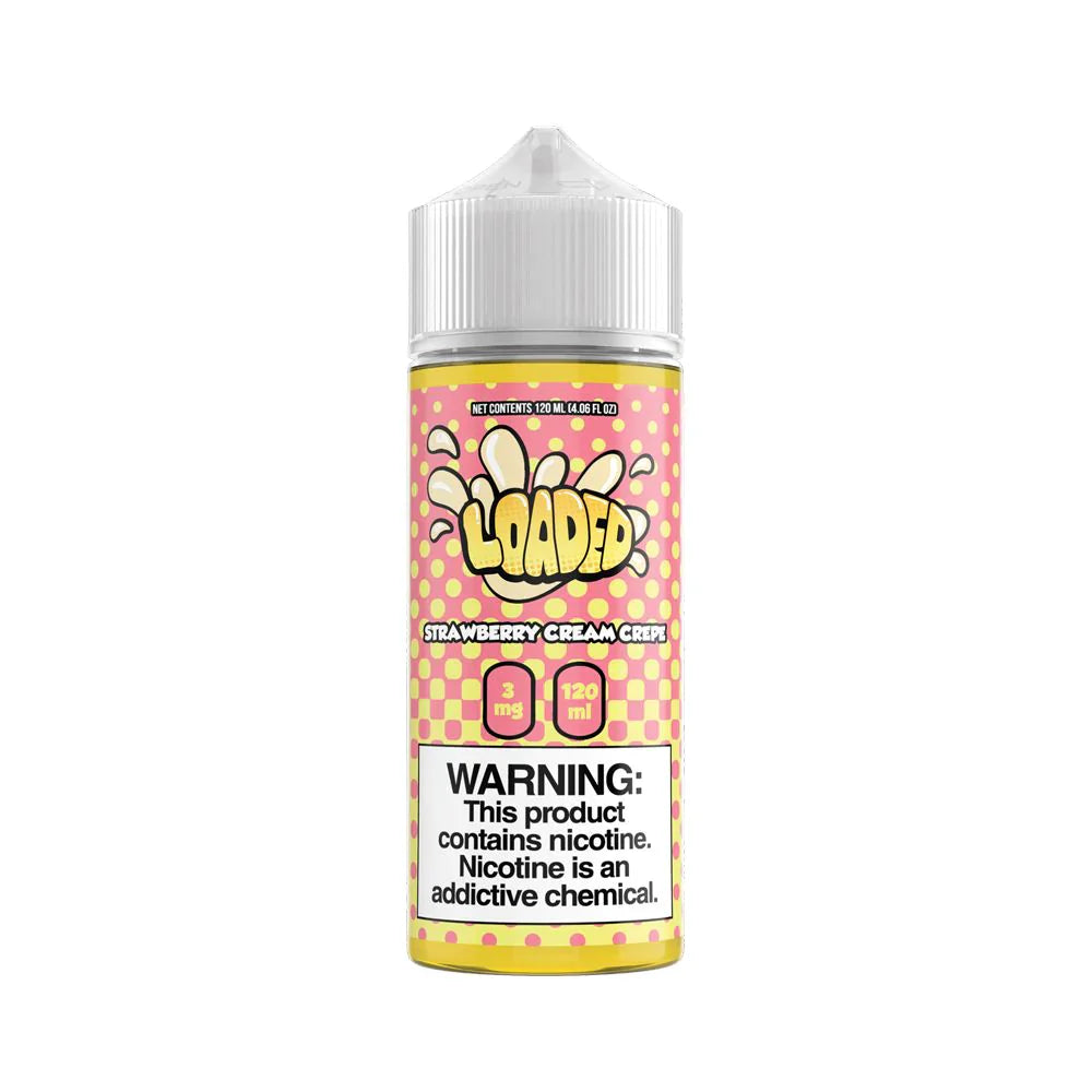 Loaded Vape: Strawberry Crepe E-Liquid - 120ml Delight