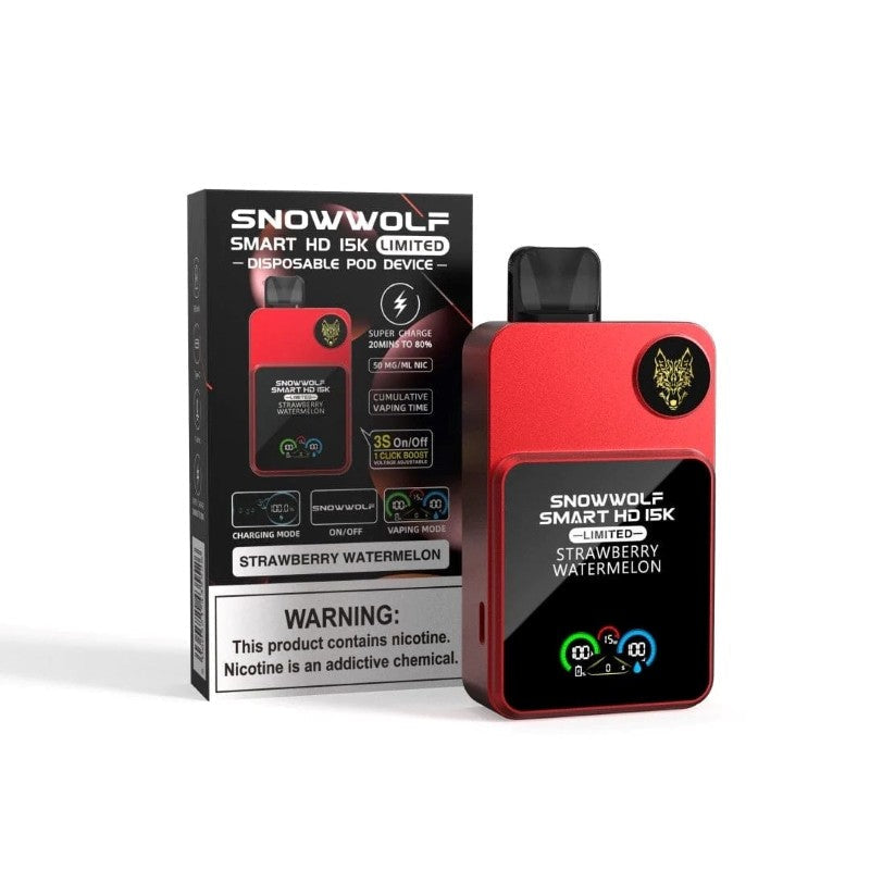 SnowWolf Smart HD 15K Disposable Vape - 15000 Puffs, Quick Charge