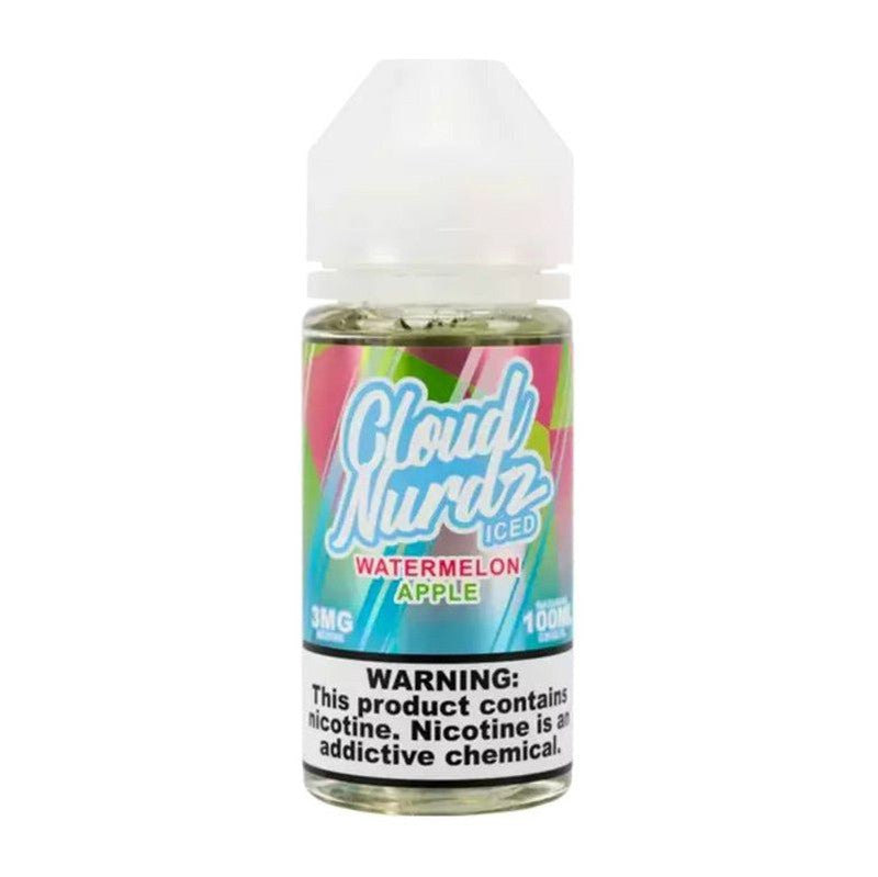 CLOUD NURDZ E-LIQUID ICED WATERMELON APPLE - 100ML - Vape Land