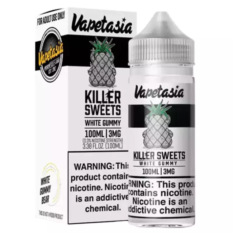 VAPETASIA E-LIQUID KILLER SWEETS WHITE GUMMY - 100ML - Vape Land